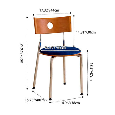 Traditioneller Vintage Samt Holz & Edelstahl Gebogener Runder Esszimmerstuhl Für Schlafzimmer, Wohnzimmer Und Küche 