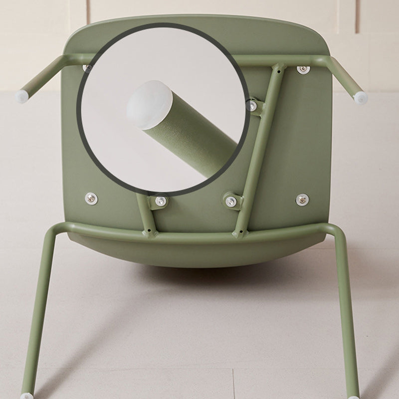 Moderner minimalistischer Stoff- & PE-gekrümmter quadratischer Esszimmerstuhl für Wohnzimmer, Schlafzimmer und Küche 