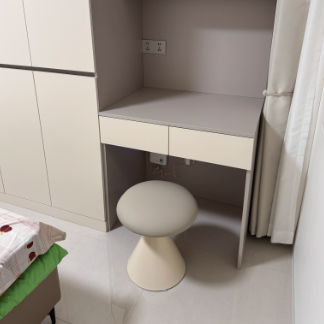 Moderner minimalistischer PU-Leder- und Eisen-Pilzkegel-Schminkhocker für Schlafzimmer &amp; Wohnzimmer 