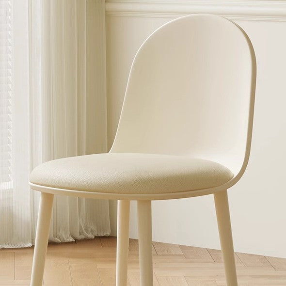 Chaise de salle à manger moderne minimaliste en velours, cuir Napa et plastique avec design ergonomique pour chambre, salon et cuisine 
