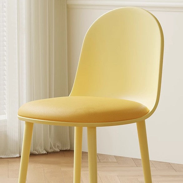 Chaise de salle à manger moderne minimaliste en velours, cuir Napa et plastique avec design ergonomique pour chambre, salon et cuisine 