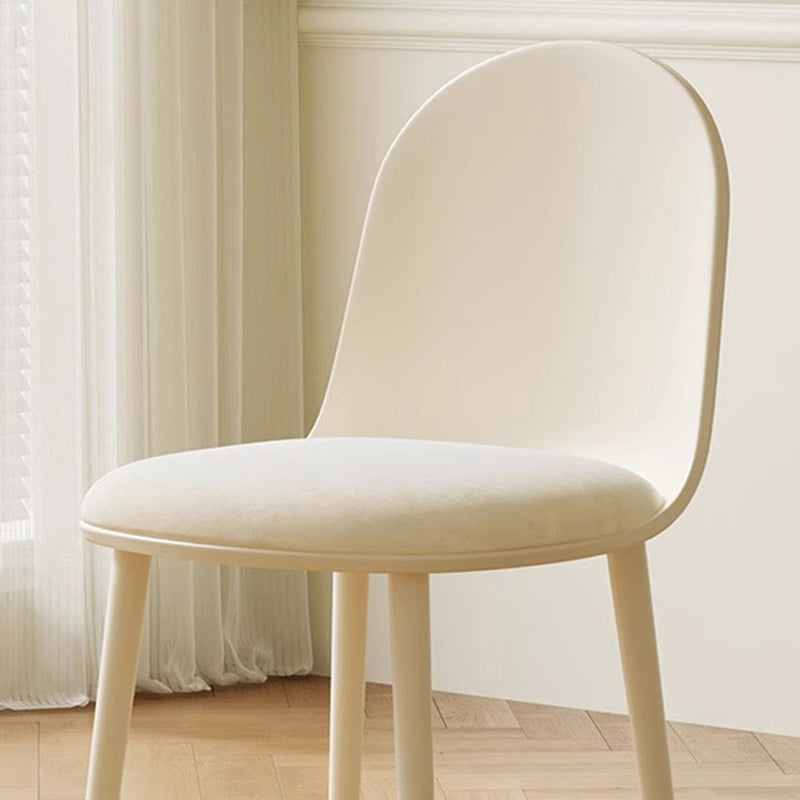 Chaise de salle à manger moderne minimaliste en velours, cuir Napa et plastique avec design ergonomique pour chambre, salon et cuisine 