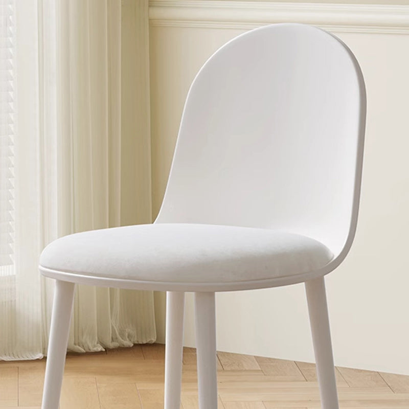 Chaise de salle à manger moderne minimaliste en velours, cuir Napa et plastique avec design ergonomique pour chambre, salon et cuisine 