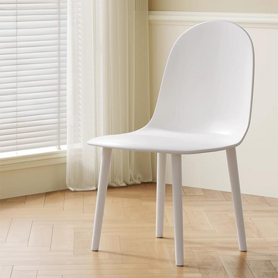 Chaise de salle à manger moderne minimaliste en velours, cuir Napa et plastique avec design ergonomique pour chambre, salon et cuisine 