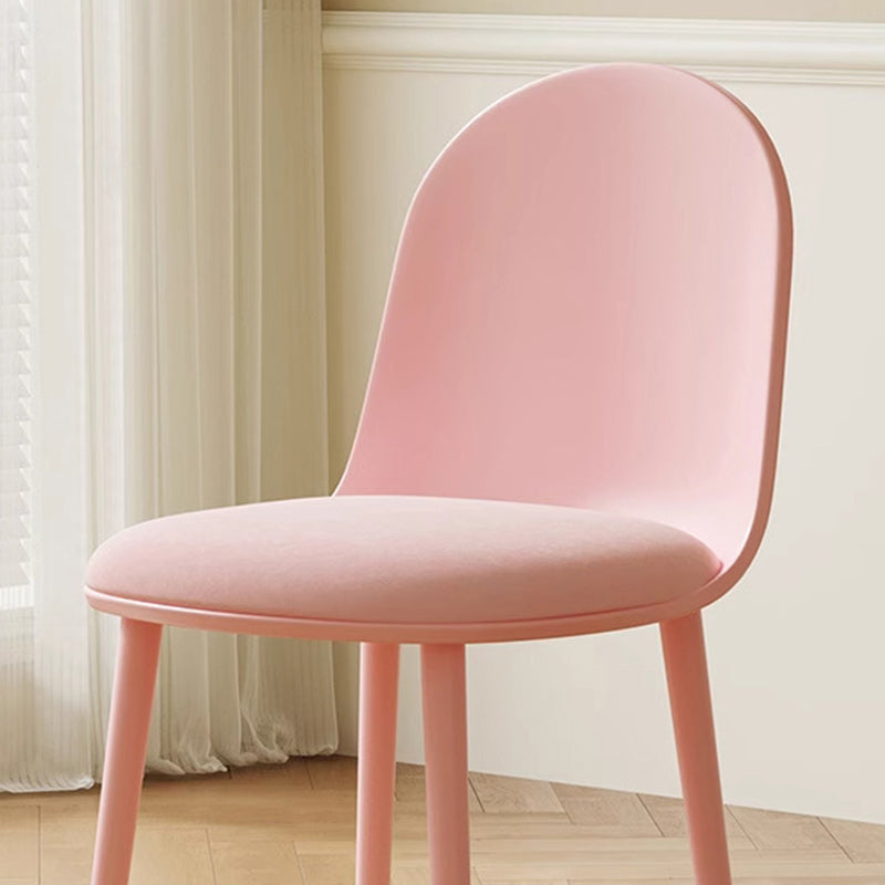 Chaise de salle à manger moderne minimaliste en velours, cuir Napa et plastique avec design ergonomique pour chambre, salon et cuisine 
