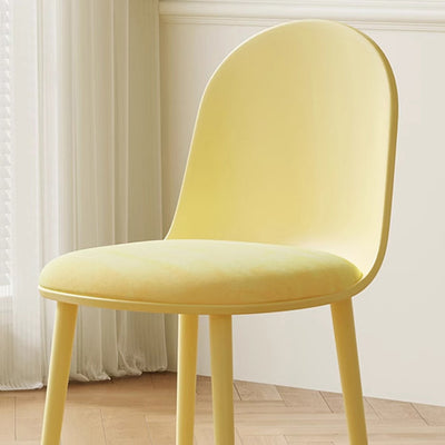 Chaise de salle à manger moderne minimaliste en velours, cuir Napa et plastique avec design ergonomique pour chambre, salon et cuisine 