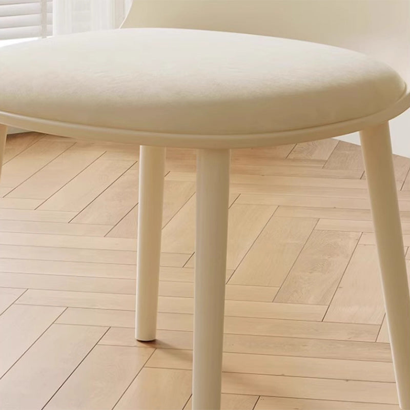 Chaise de salle à manger moderne minimaliste en velours, cuir Napa et plastique avec design ergonomique pour chambre, salon et cuisine 