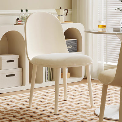 Chaise de salle à manger moderne minimaliste en velours, cuir Napa et plastique avec design ergonomique pour chambre, salon et cuisine 
