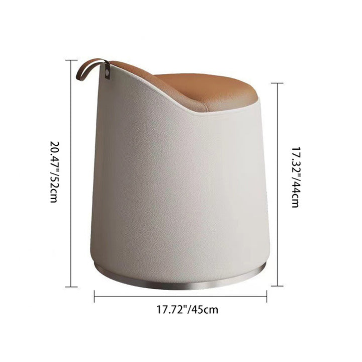 Moderner minimalistischer Hocker aus Kunstleder und Holz für Schlafzimmer und Wohnzimmer 