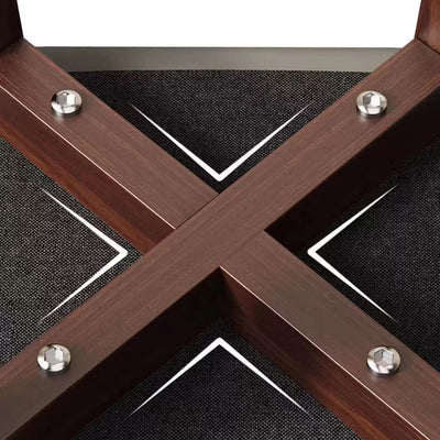 Moderna silla de comedor cuadrada minimalista de madera y cuero con diseño apilable para dormitorio, sala de estar y comedor 