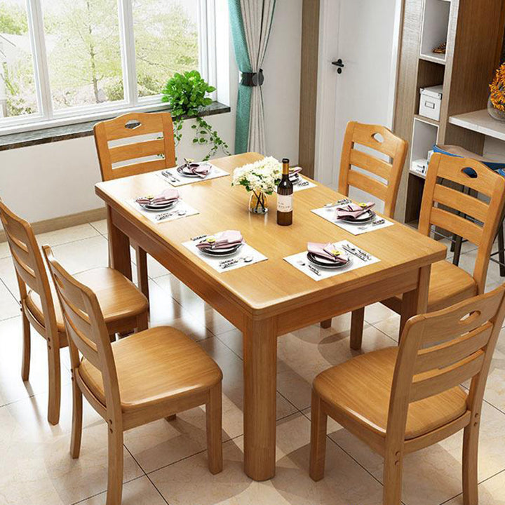 Moderner minimalistischer quadratischer Massivholz-Esszimmerstuhl für Schlafzimmer, Wohnzimmer & Esszimmer 