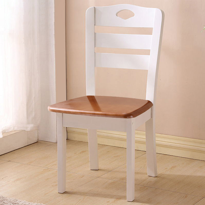 Modern Minimalist Solid Wood Square Dining Chair For Bedroom, Living Room &amp; Dining Room