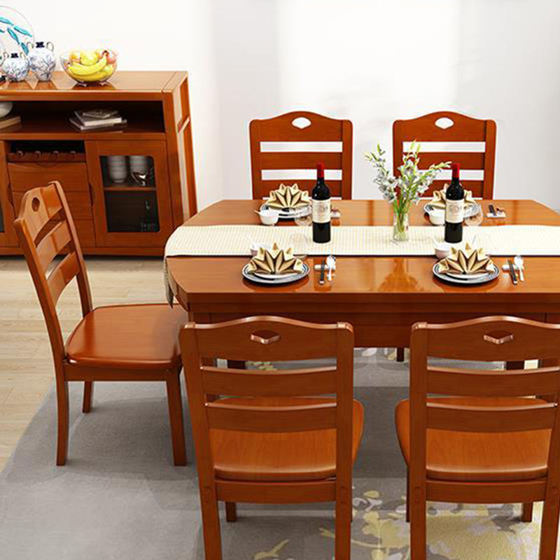 Modern Minimalist Solid Wood Square Dining Chair For Bedroom, Living Room &amp; Dining Room