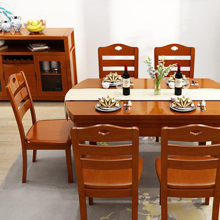 Moderner minimalistischer quadratischer Massivholz-Esszimmerstuhl für Schlafzimmer, Wohnzimmer & Esszimmer 