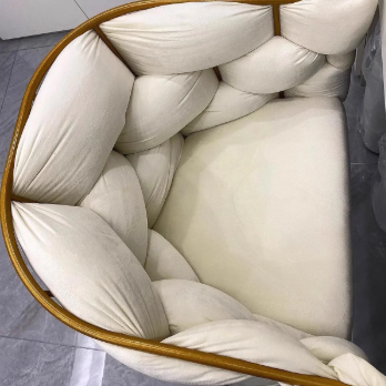 Tabouret de coiffeuse contemporain en velours nordique et métal avec pieds réglables pour chambre et salon 