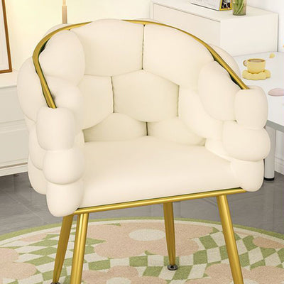 Tabouret de coiffeuse contemporain en velours nordique et métal avec pieds réglables pour chambre et salon 