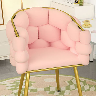 Tabouret de coiffeuse contemporain en velours nordique et métal avec pieds réglables pour chambre et salon 
