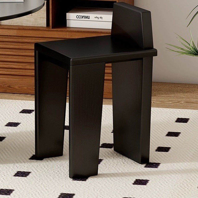 Traditioneller französischer quadratischer niedriger Hocker aus Massivholz für Schlafzimmer, Wohnzimmer & Esszimmer 
