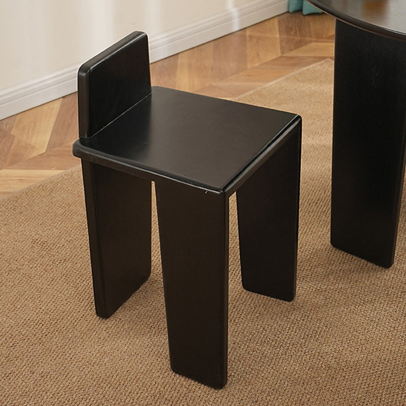 Traditioneller französischer quadratischer niedriger Hocker aus Massivholz für Schlafzimmer, Wohnzimmer &amp; Esszimmer 