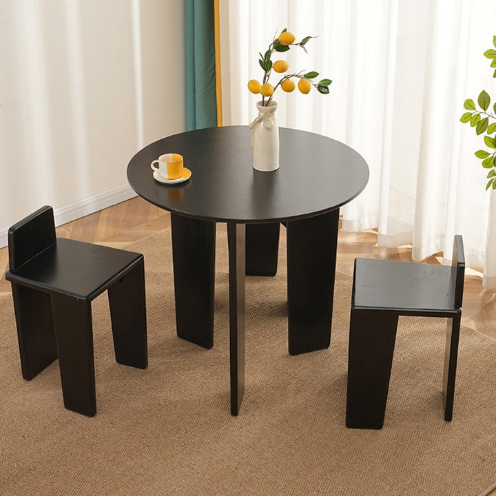 Traditioneller französischer quadratischer niedriger Hocker aus Massivholz für Schlafzimmer, Wohnzimmer &amp; Esszimmer 