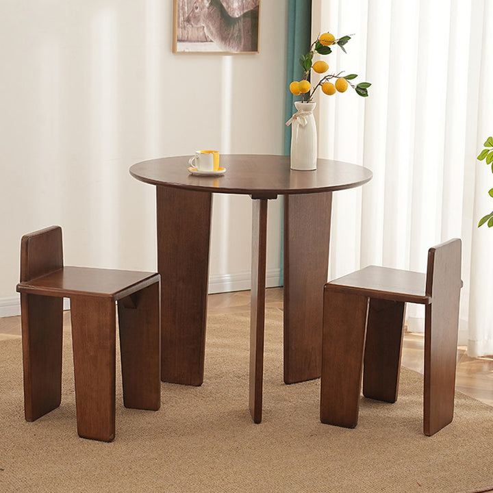 Traditioneller französischer quadratischer niedriger Hocker aus Massivholz für Schlafzimmer, Wohnzimmer & Esszimmer 