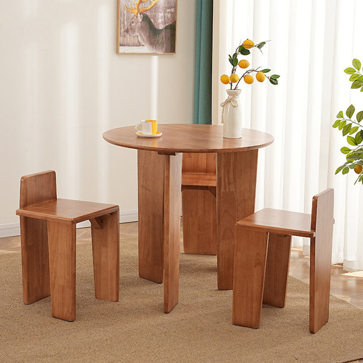 Traditioneller französischer quadratischer niedriger Hocker aus Massivholz für Schlafzimmer, Wohnzimmer & Esszimmer 