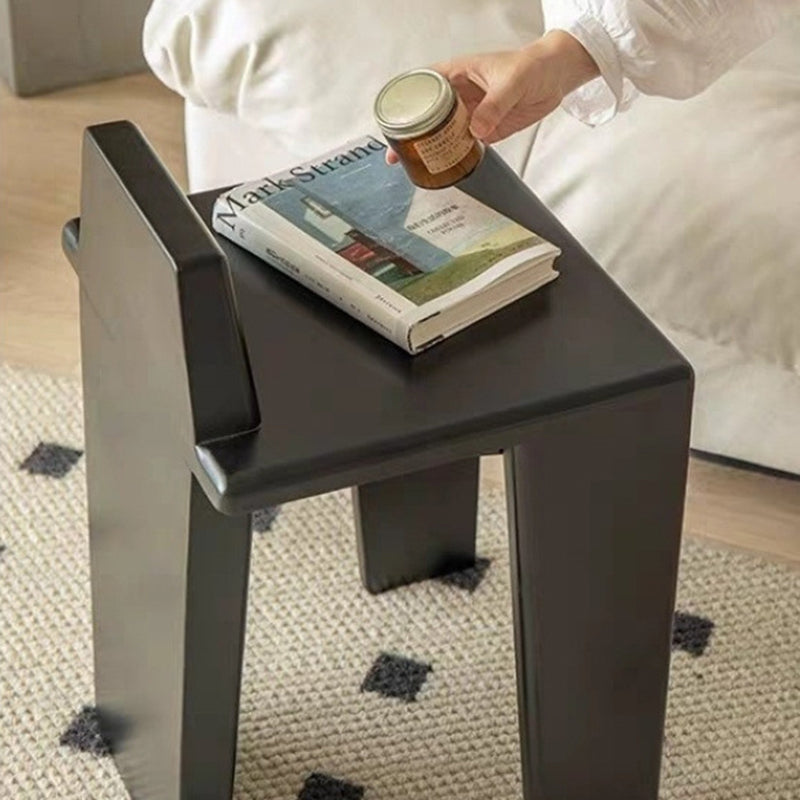 Traditioneller französischer quadratischer niedriger Hocker aus Massivholz für Schlafzimmer, Wohnzimmer & Esszimmer 