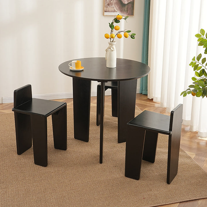 Traditioneller französischer quadratischer niedriger Hocker aus Massivholz für Schlafzimmer, Wohnzimmer & Esszimmer 