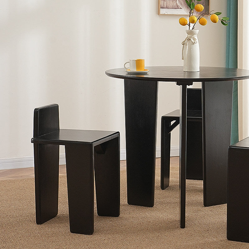 Traditioneller französischer quadratischer niedriger Hocker aus Massivholz für Schlafzimmer, Wohnzimmer &amp; Esszimmer 