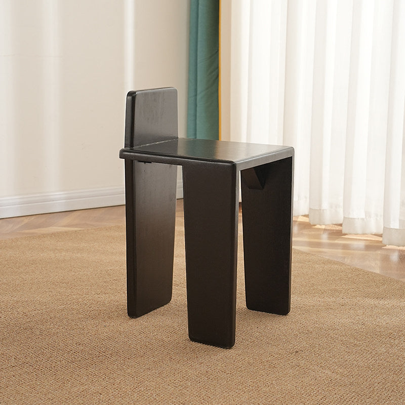 Traditioneller französischer quadratischer niedriger Hocker aus Massivholz für Schlafzimmer, Wohnzimmer &amp; Esszimmer 