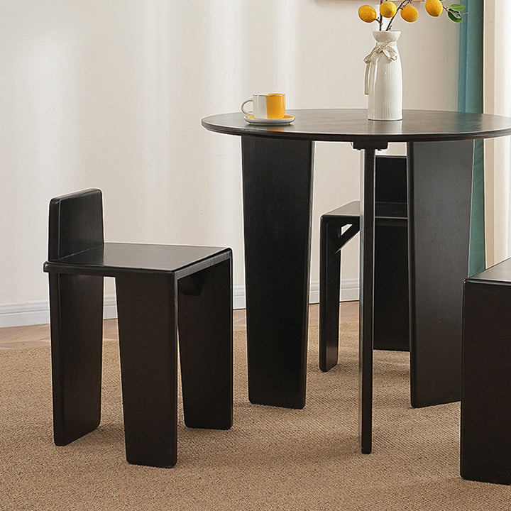Traditioneller französischer quadratischer niedriger Hocker aus Massivholz für Schlafzimmer, Wohnzimmer &amp; Esszimmer 