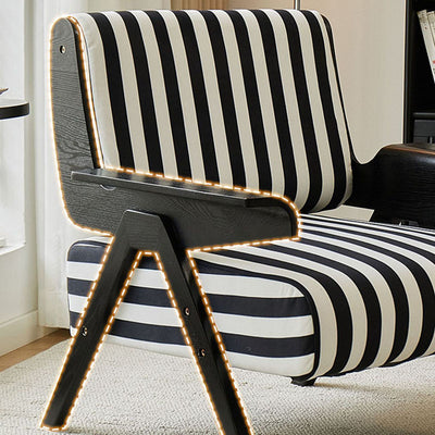 Chaise d'appoint carrée contemporaine en velours nordique et bois avec pieds réglables pour chambre et salon 