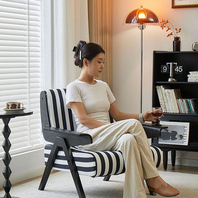 Chaise d'appoint carrée contemporaine en velours nordique et bois avec pieds réglables pour chambre et salon 