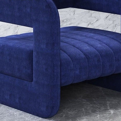Chaise d'accent carrée en velours et métal nordique contemporain pour chambre et salon 