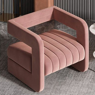 Chaise d'accent carrée en velours et métal nordique contemporain pour chambre et salon 