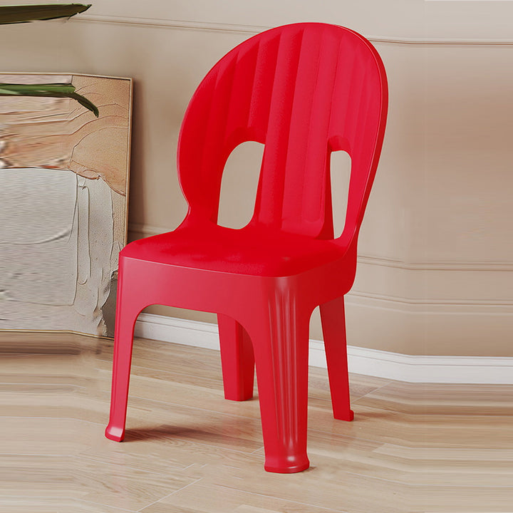 Zeitgenössischer kreativer schalenförmiger PP-Kunststoff stapelbarer Kinder-Esszimmerstuhl Rückenlehne ohne Armlehnen für Esszimmer &amp; Küche 