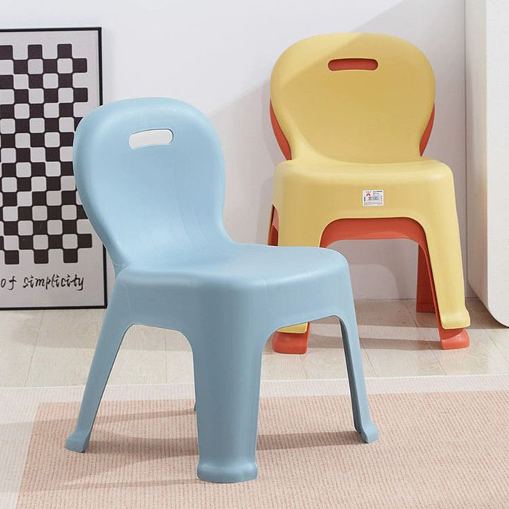 Tabouret bas empilable pour enfants en PP plastique, forme d&