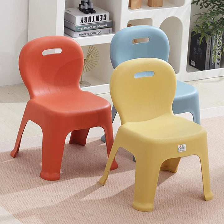 Tabouret bas empilable pour enfants en PP plastique, forme d&