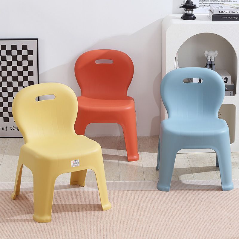 Tabouret bas empilable pour enfants en PP plastique, forme d&