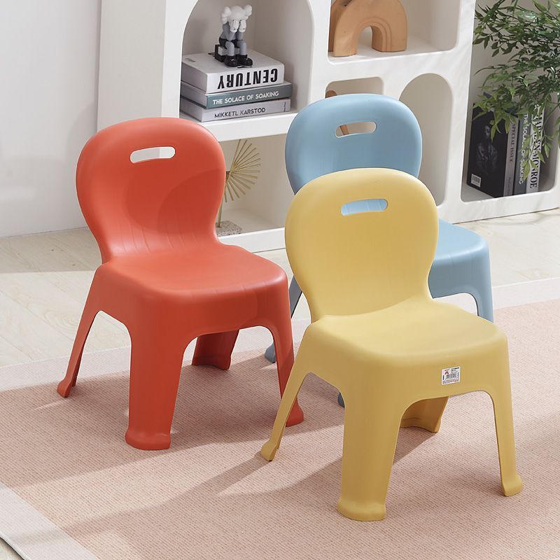 Tabouret bas empilable pour enfants en PP plastique, forme d&