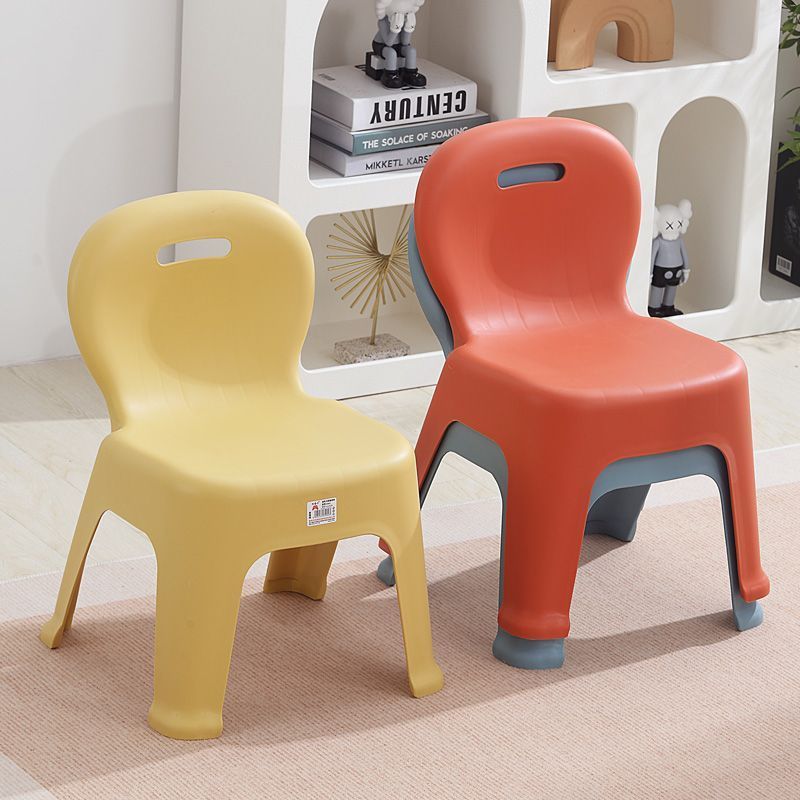Tabouret bas empilable pour enfants en PP plastique, forme d&
