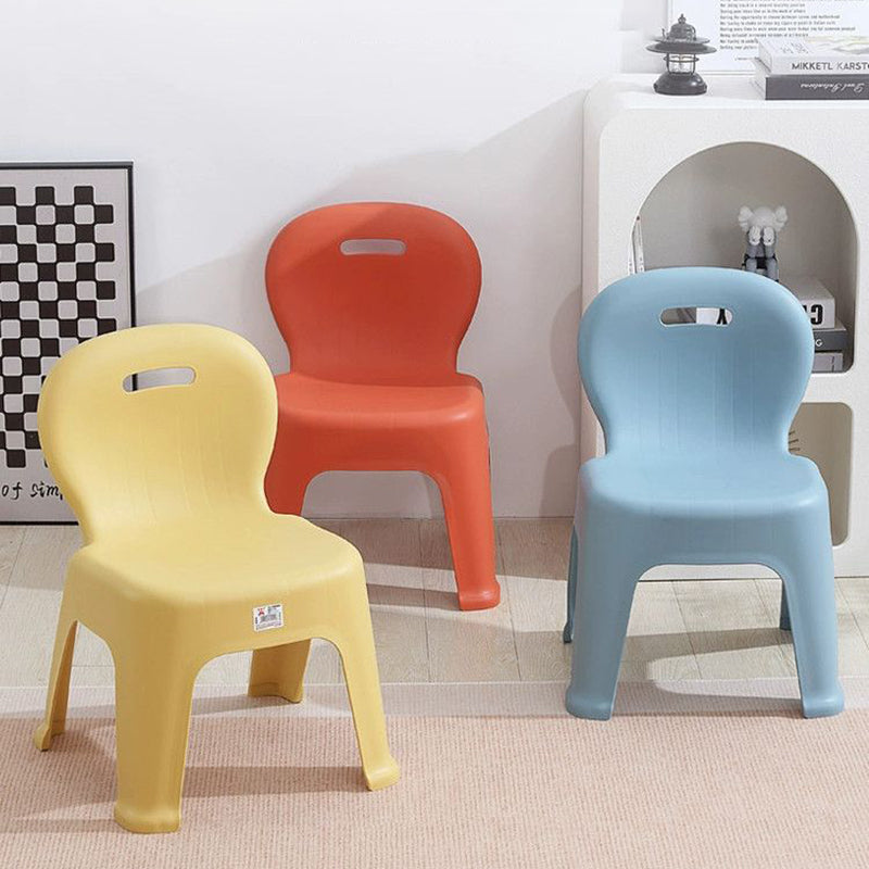 Tabouret bas empilable pour enfants en PP plastique, forme d&