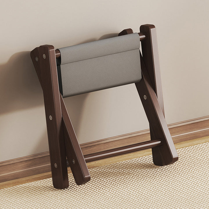 Modern Minimalist X-Shaped Nan Bamboo Oxford Fabric Folding Chair Backless Armless For Garden