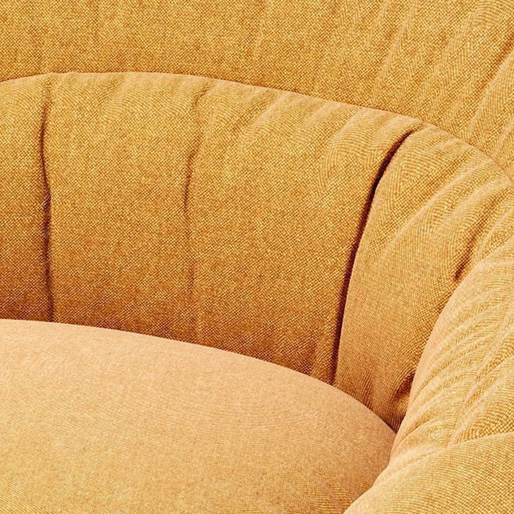 Contemporáneo Escandinavo Ventilador Levantable En Forma de Abanico Hierro PU Cuero Grano de Arroz Felpa Esponja Algodón Desmontable Silla de Acento Respaldo Sin Brazos Para Sala de Estar 
