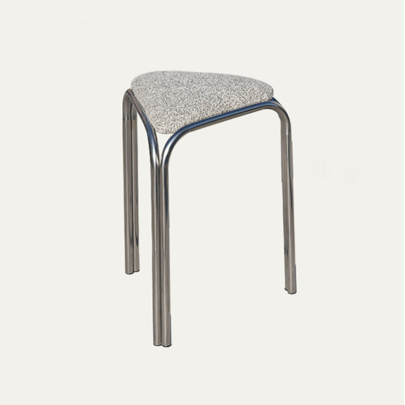 Contemporary Creative Flannelette Stainless Steel Stackable Triangle Low Stool Backless Armless For Living Room