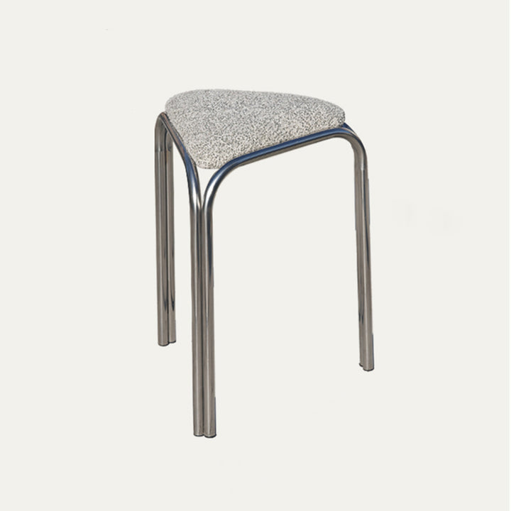 Contemporary Creative Flannelette Stainless Steel Stackable Triangle Low Stool Backless Armless For Living Room