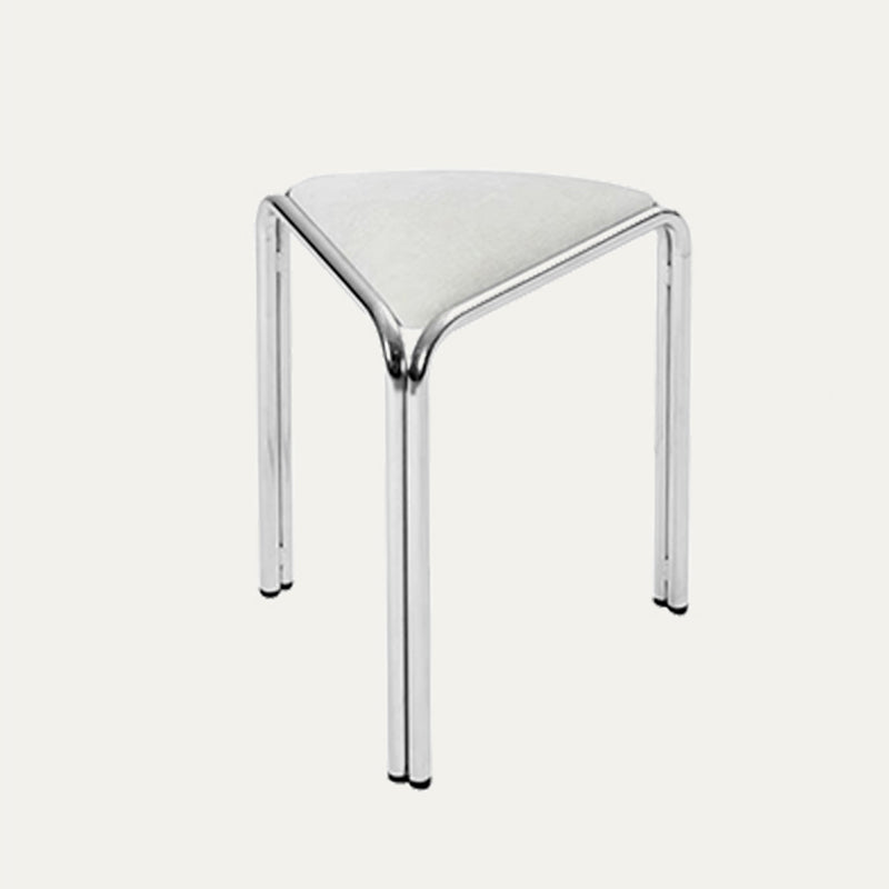 Contemporary Creative Flannelette Stainless Steel Stackable Triangle Low Stool Backless Armless For Living Room