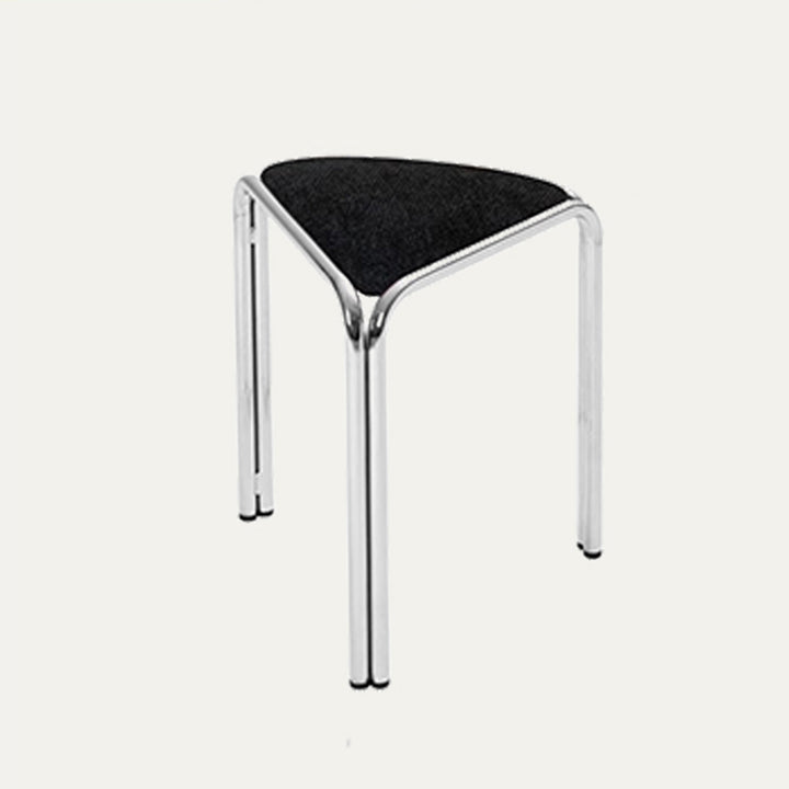 Contemporary Creative Flannelette Stainless Steel Stackable Triangle Low Stool Backless Armless For Living Room