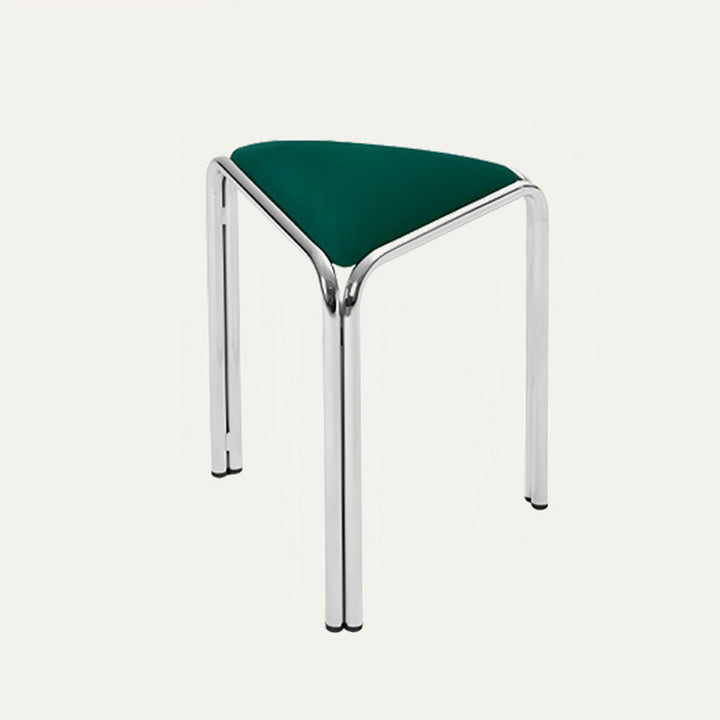 Contemporary Creative Flannelette Stainless Steel Stackable Triangle Low Stool Backless Armless For Living Room