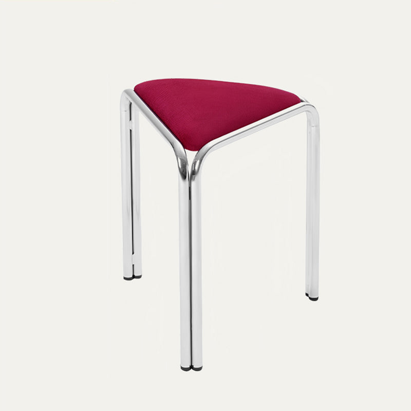 Contemporary Creative Flannelette Stainless Steel Stackable Triangle Low Stool Backless Armless For Living Room